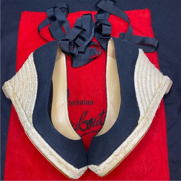 NEW Christian Louboutin Formentera Ballet Espadrille Wedges - Picture 1 of 12